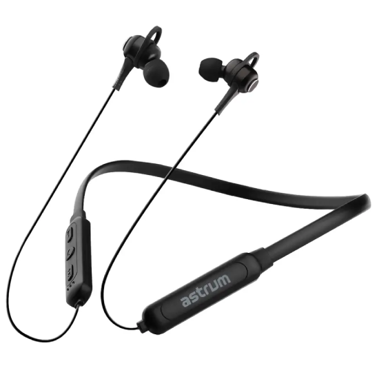 ASTRUM ET270 wireless neckband earphones Bluetooth  (Black, In the Ear)